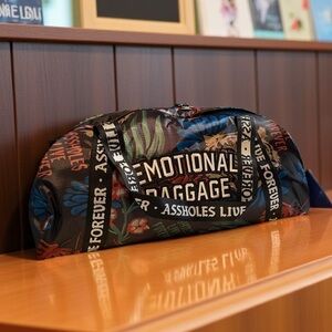 Emotional Baggage Black Duffel Bag